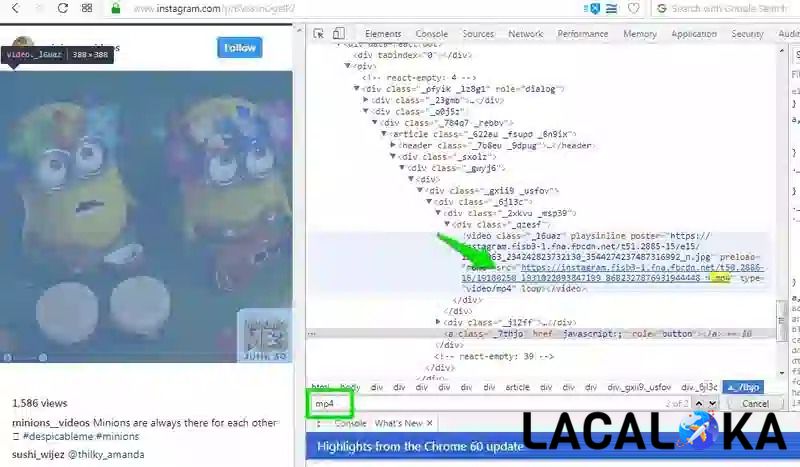 Cách tải video instagram về máy tính trực tiếp từ mã nguồn tương đối phức tạp