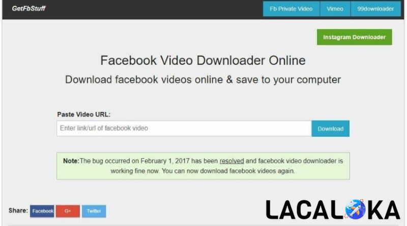 Copy và dán link video facebook là bước đầu tiên để tải video thành công với Getfbstuff.com