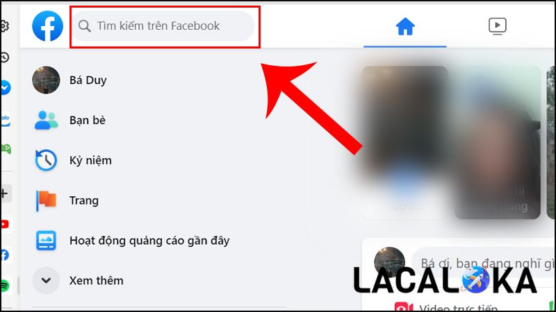 Điền đầy đủ thông tin tài khoản bạn muốn chặn tại ô Tìm kiếm