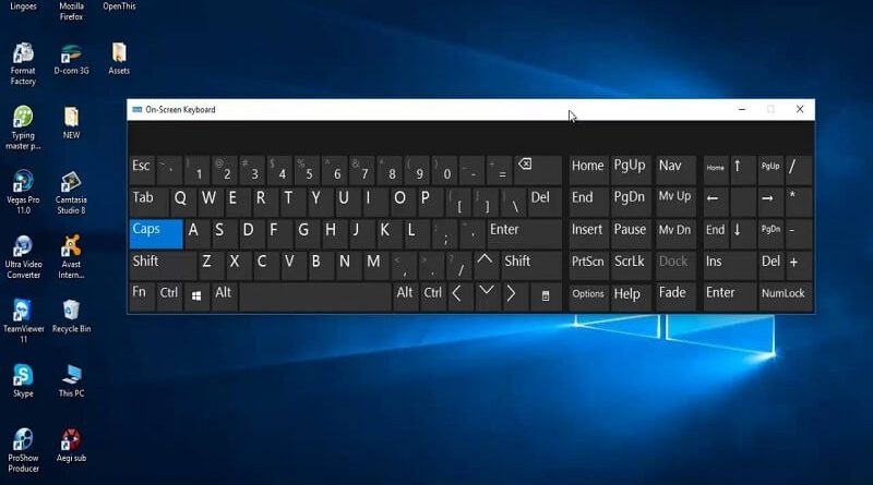 Bàn phím ảo PC có thể sử dụng thay thế bàn phím vật lý
