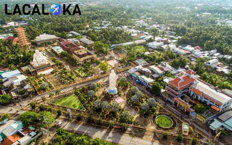Toàn cảnh chùa Vĩnh Tràng nhìn từ trên cao